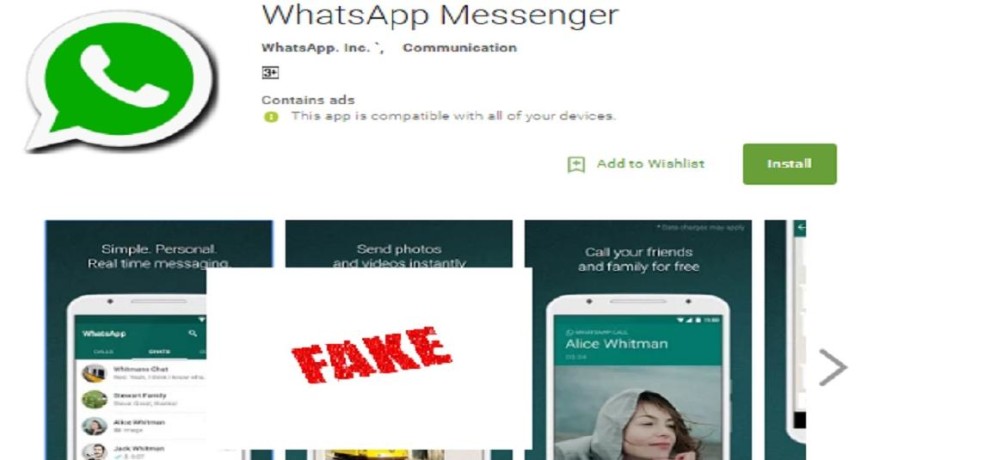 #सावधान: गूगल प्ले-स्टोर पर आया फर्जी WhatsApp, इस तरह से करे ऐप की पहचान