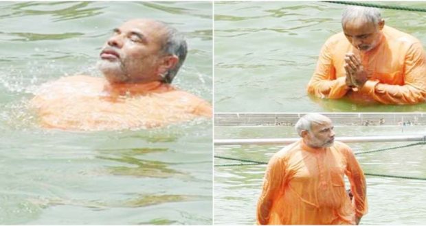 बिग ब्रेकिंग: PM मोदी ने इस तरह लगाई गंगा में डूबकी, और फिर जो हुआ वो किसी ने नही सोचा था...