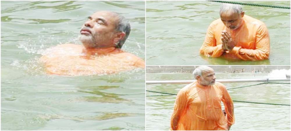 बिग ब्रेकिंग: PM मोदी ने इस तरह लगाई गंगा में डूबकी, और फिर जो हुआ वो किसी ने नही सोचा था...