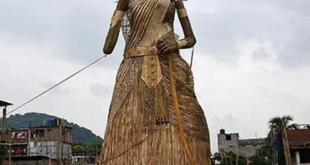 इस शख्स ने बांस से बनाई मां दुर्गा की इतनी बड़ी मूर्ति, विश्व रिकॉर्ड हुआ शामिल