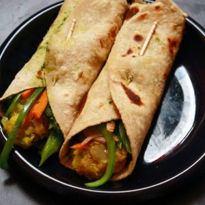 Vegetable paratha roll