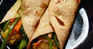 Vegetable paratha roll