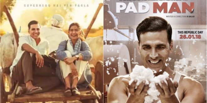 अक्षय कुमार की फिल्म 'पैड मैन' का मोशन पोस्टर हुआ रिलीज़, सोनम कपूर भी आई नज़र