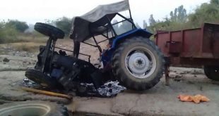 हरिद्वार में ट्रैक्‍टर ट्राली पलटी, दो लोगों की मौत