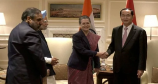 कांग्रेस संसदीय पार्टी की नेता सोनिया गांधी ने वियतनाम के राष्ट्रपति की मुलाकात
