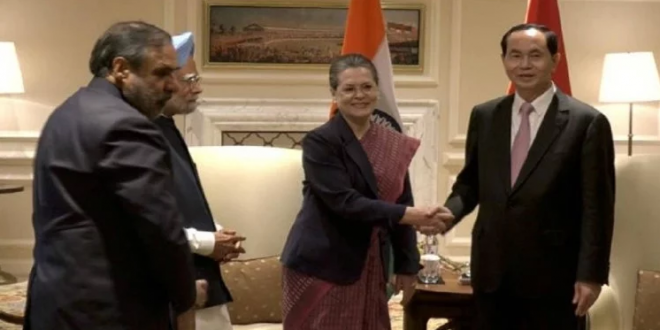 कांग्रेस संसदीय पार्टी की नेता सोनिया गांधी ने वियतनाम के राष्ट्रपति की मुलाकात